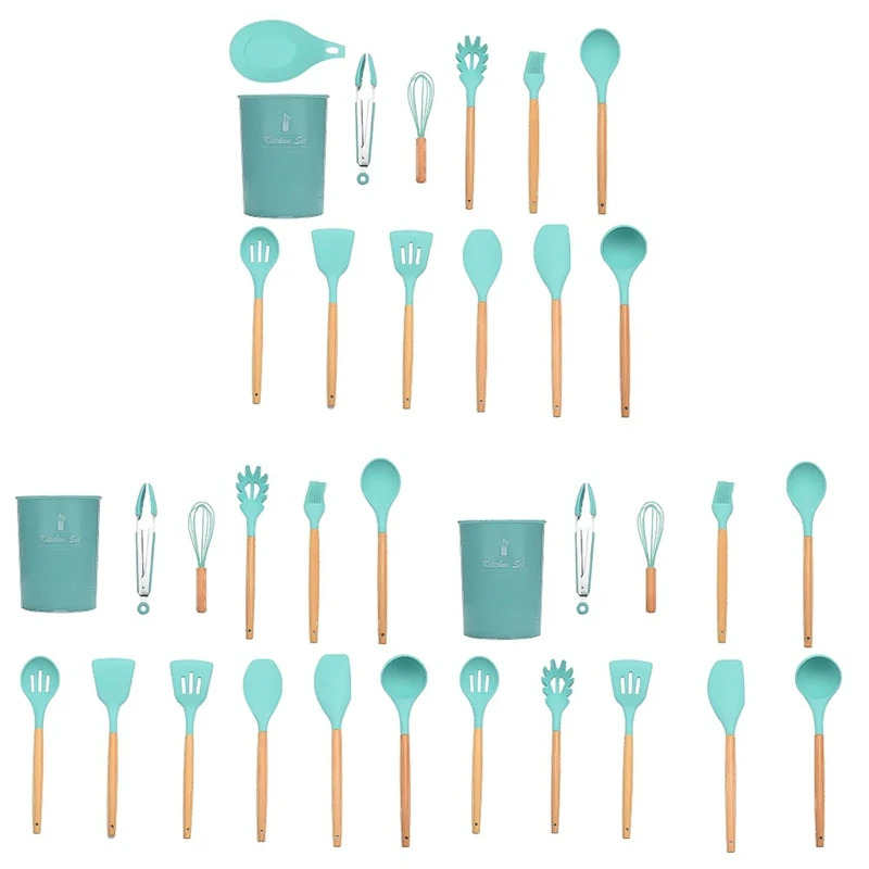 9/11/12PCS Silicone Cooking Utensils Set Non-stick Spatula Shovel Wooden Handle Cooking Tools Set With Storage Box Kitchen Tools
9/11/12PCS Silicone Cooking Utensils Set Non-stick Spatula Shovel Wooden Handle Cooking Tools Set With Storage Box Kitchen Tools