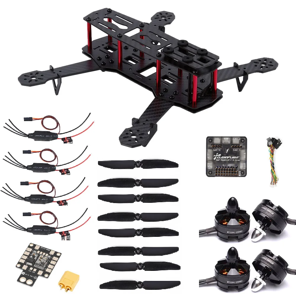 Квадрокоптер QAV250 250 мм из углеродного волокна MT2204 2300kv Motor 12A ESC F3 CC3D Flight Controller Acro Flysky FS-i6X IA6B Kit
Квадрокоптер QAV250 250 мм из углеродного волокна MT2204 2300kv Motor 12A ESC F3 CC3D Flight Controller Acro Flysky FS-i6X IA6B Kit