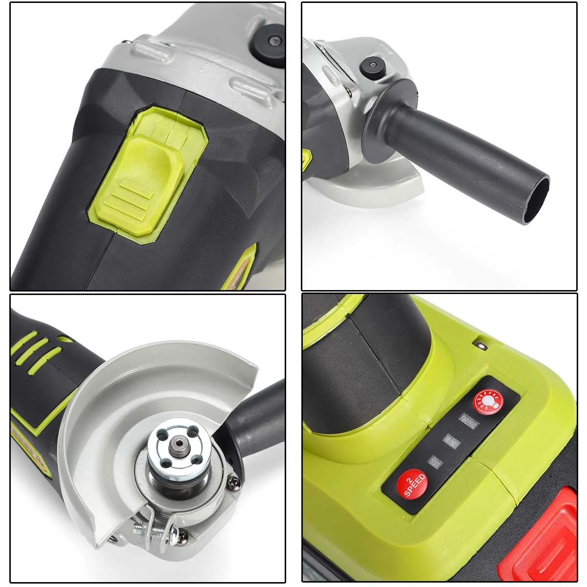 100mm Electric Angle Grinder 10000R/min Brushless Grinding Machine Cutting Grinding Wrench Power Tool with 16800mAh Battery
100mm Electric Angle Grinder 10000R/min Brushless Grinding Machine Cutting Grinding Wrench Power Tool with 16800mAh Battery