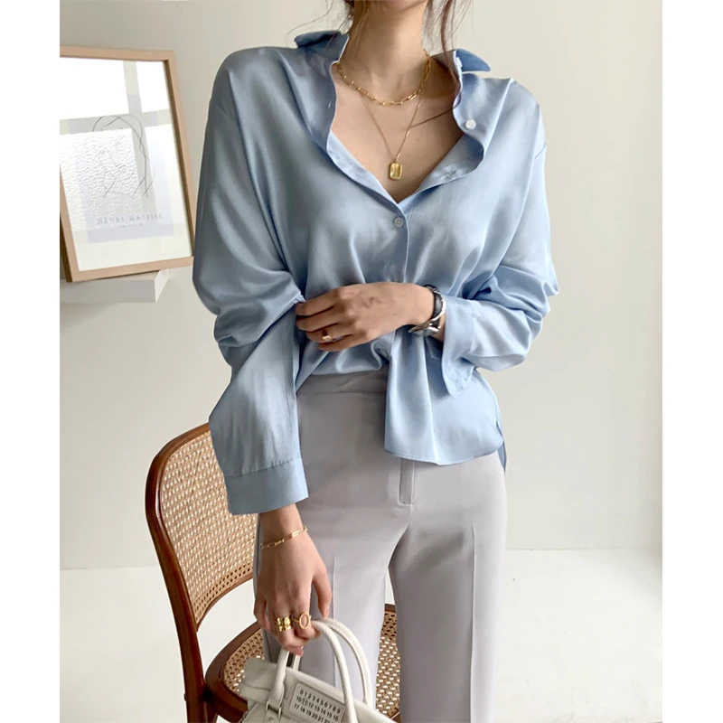 OL Wear White Basic Shirt Women 2021 New Autumn Summer Tops Fashion Formal Long Sleeve Lapel Blouses Woman Clothes Blusas
OL Wear White Basic Shirt Women 2021 New Autumn Summer Tops Fashion Formal Long Sleeve Lapel Blouses Woman Clothes Blusas