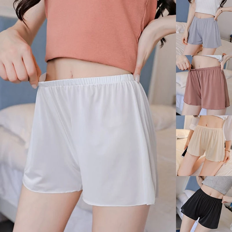 Women Summer Silky Seamless Safety Pants Solid Color Loose Fit Slip Shorts Anti-Exposed Elastic Waist Underwear Lingerie
Women Summer Silky Seamless Safety Pants Solid Color Loose Fit Slip Shorts Anti-Exposed Elastic Waist Underwear Lingerie