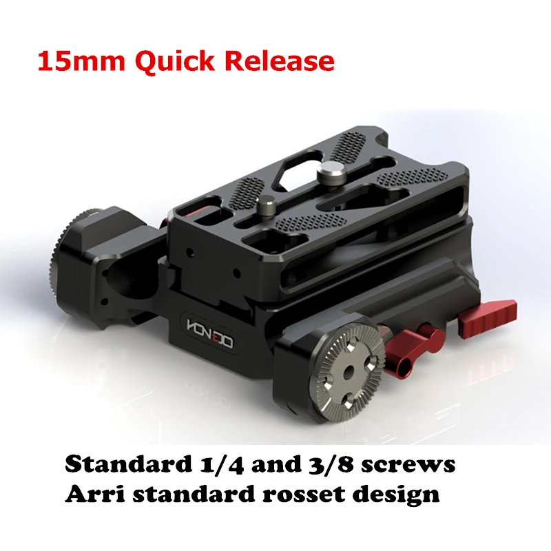 

NEW 15mm Quick Release baseplate system 1/4 3/8 screw for 15mm DSLR Camera rig A6 A7S2 A7R2 GH5 fit sony canon cameras