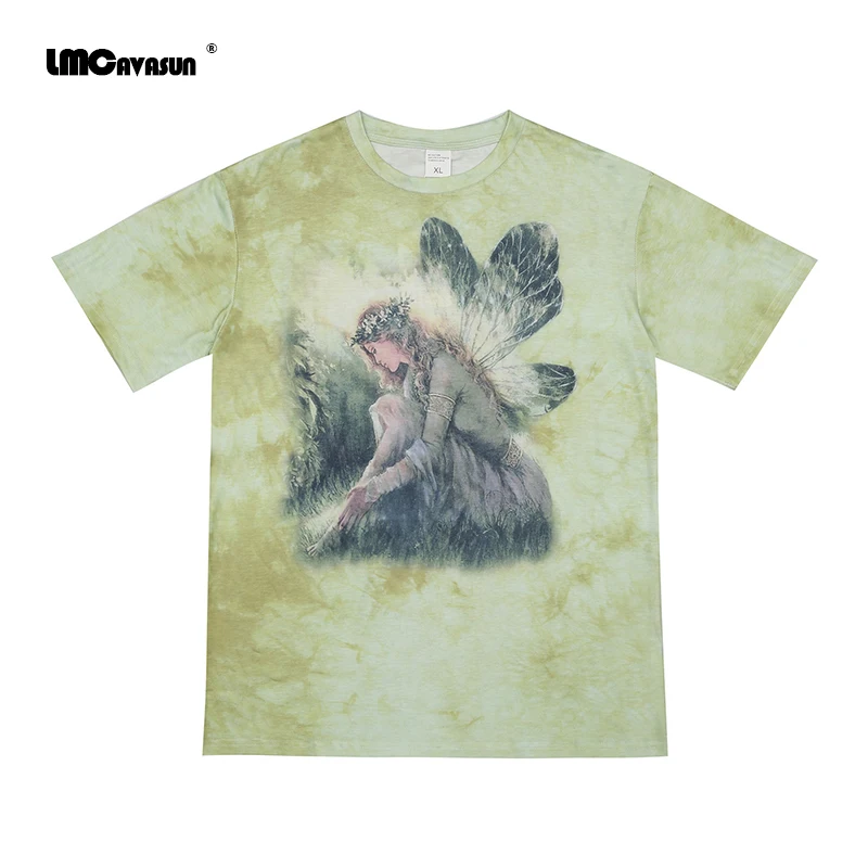Women's short-sleeved tie-dye T-shirt, loose, Harajuku style, couple style, gradient color, elf print T-shirt short-sleeved top
Women's short-sleeved tie-dye T-shirt, loose, Harajuku style, couple style, gradient color, elf print T-shirt short-sleeved top