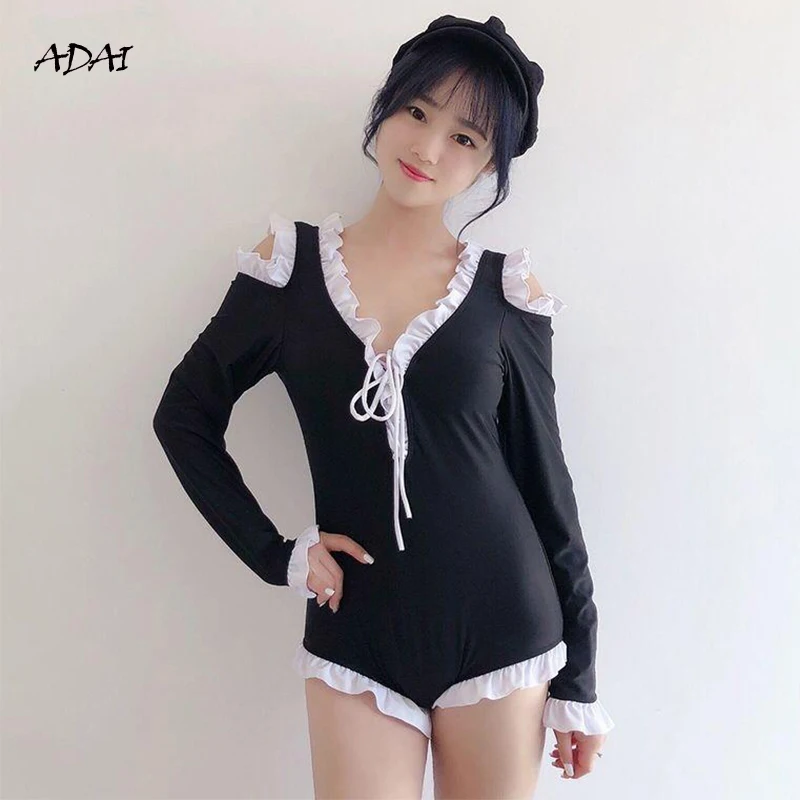 Women's Swimsuit One Piece With Sleeves Ruffles Black Swimwear Bikini 2021 Summer Swimming Bathing Suit Sexy Bodysuit Beachwear
Women's Swimsuit One Piece With Sleeves Ruffles Black Swimwear Bikini 2021 Summer Swimming Bathing Suit Sexy Bodysuit Beachwear