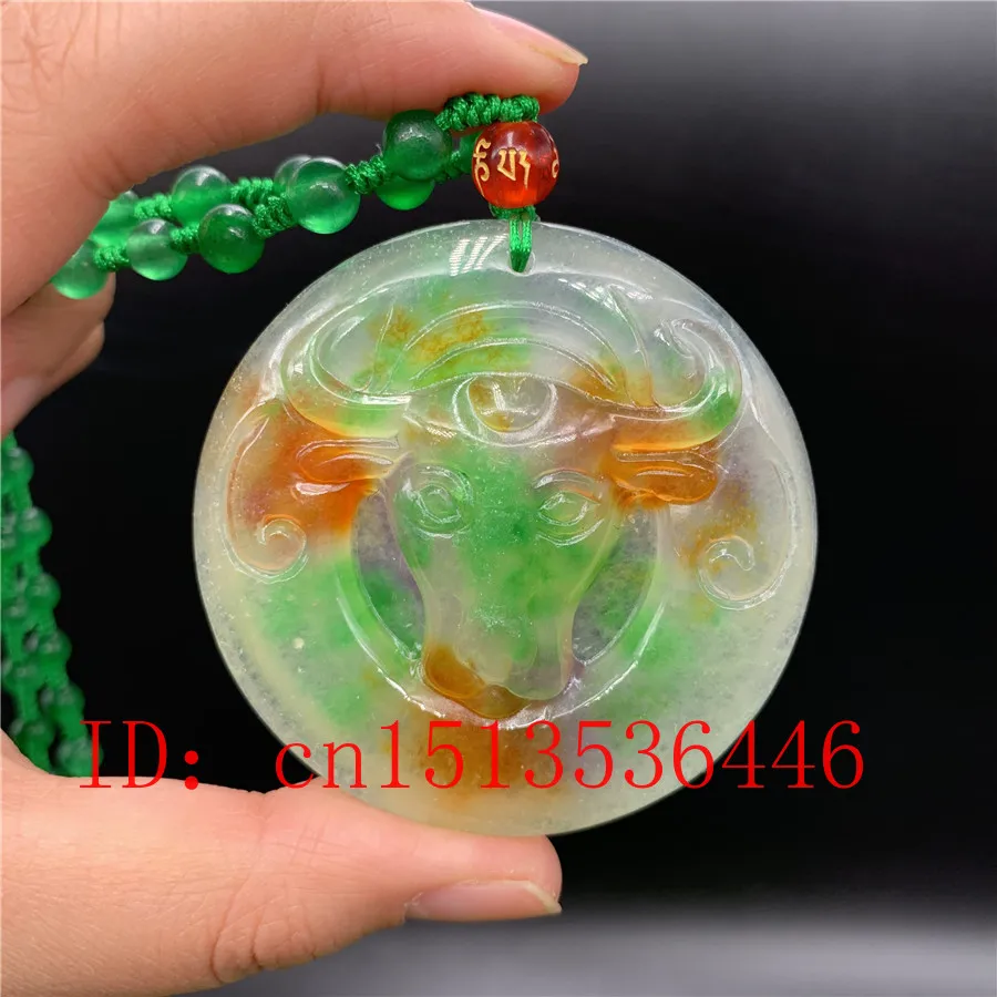 Chinese Color Jadeite cattle Jade Pendant Necklace Charm Jewellery Fashion Lucky Amulet Gifts for Women Men Sweater Chain
Chinese Color Jadeite cattle Jade Pendant Necklace Charm Jewellery Fashion Lucky Amulet Gifts for Women Men Sweater Chain