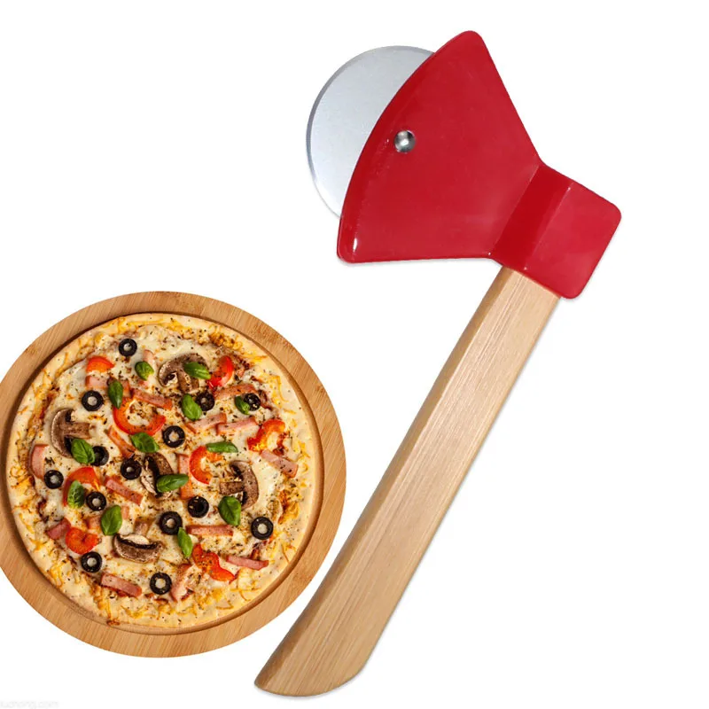 Stainless Steel Axe Bamboo Handle Pizza Cutter Rotating Blade Home Kitchen Cutting Tool Pizza Knife For Pizza Pies Waffles
Stainless Steel Axe Bamboo Handle Pizza Cutter Rotating Blade Home Kitchen Cutting Tool Pizza Knife For Pizza Pies Waffles