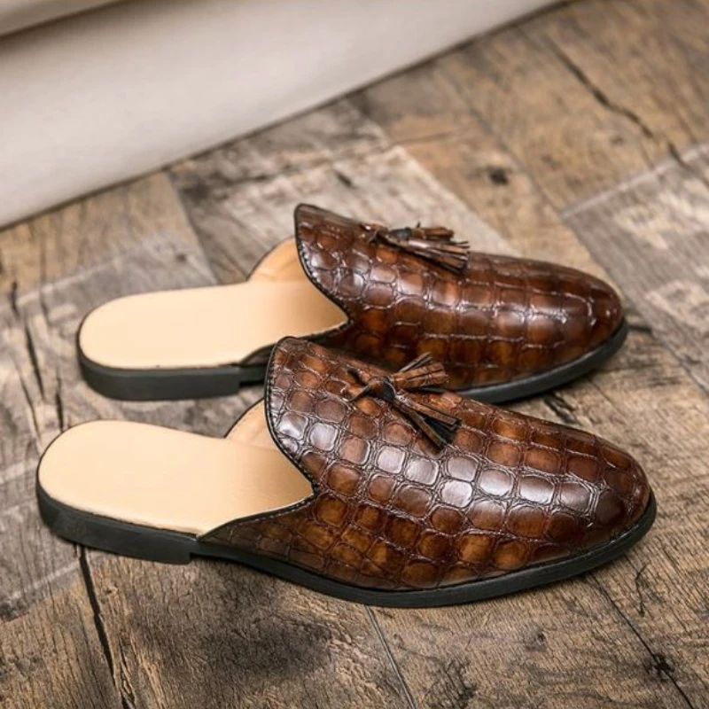 2021 Summer Breathable Baotou Half Slippers No Heel Men'Sandals Tassel Design Wear-resistingYouth TrendFashion Is Popular 4kd115
2021 Summer Breathable Baotou Half Slippers No Heel Men'Sandals Tassel Design Wear-resistingYouth TrendFashion Is Popular 4kd115