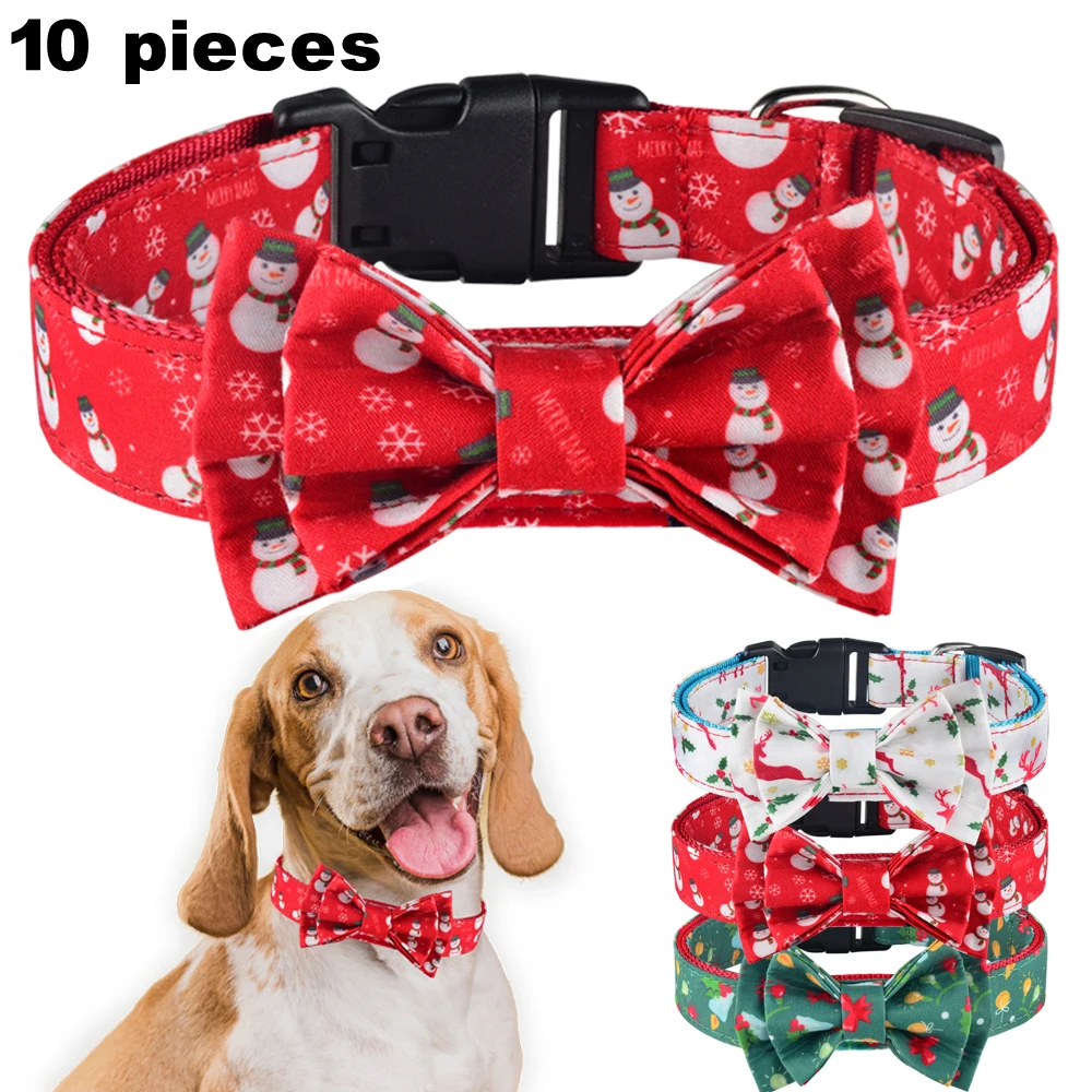 10 Pieces Christmas Dog Collar Adjustable XMAS Durable Nylon Printed Boy Girl Collar Perro Chihuahua Nylon Necklace Puppy Gift
10 Pieces Christmas Dog Collar Adjustable XMAS Durable Nylon Printed Boy Girl Collar Perro Chihuahua Nylon Necklace Puppy Gift