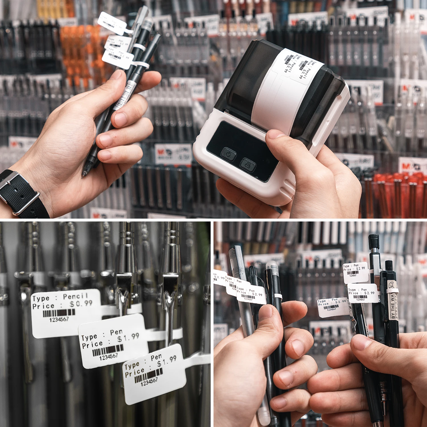 Thermal Printer Handheld Label Printer Support 20-50mm Paper Width Multiple Language Print Use with APP for Jewelry Clothes Tag
Thermal Printer Handheld Label Printer Support 20-50mm Paper Width Multiple Language Print Use with APP for Jewelry Clothes Tag