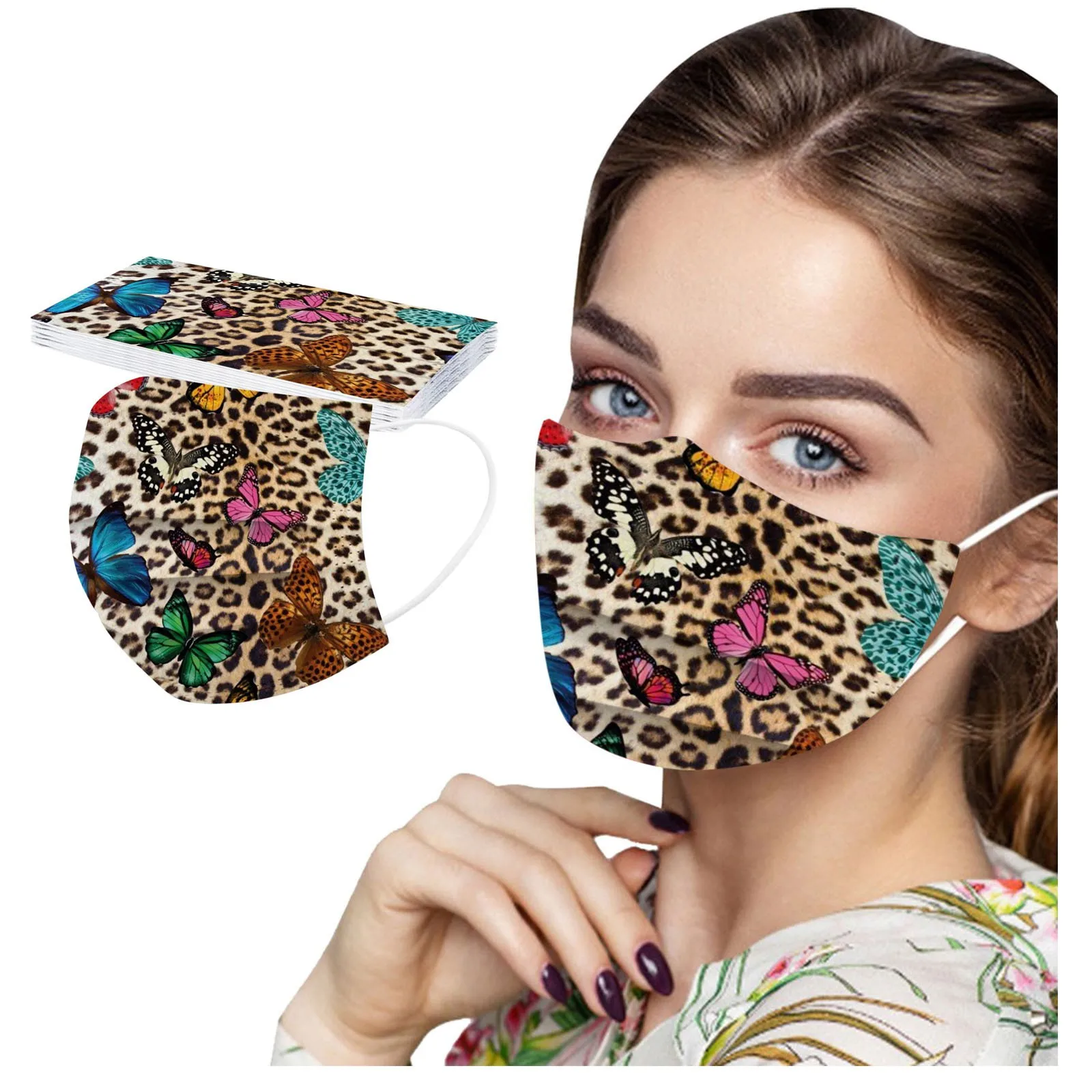 Headband 50PC Adult Three-Layer Disposable Face Mask Protective Dust-Proof Leopard Print Flower Printing Cartoon Adult Mask
Headband 50PC Adult Three-Layer Disposable Face Mask Protective Dust-Proof Leopard Print Flower Printing Cartoon Adult Mask