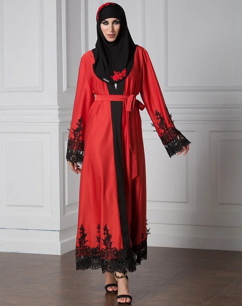 Donsignet Muslim Dress Muslim Fashion Middle East Eid Duabi Abaya Turkey Robe Lace Stitched Loose Cardigan Long Sleeve Robe Belt
Donsignet Muslim Dress Muslim Fashion Middle East Eid Duabi Abaya Turkey Robe Lace Stitched Loose Cardigan Long Sleeve Robe Belt