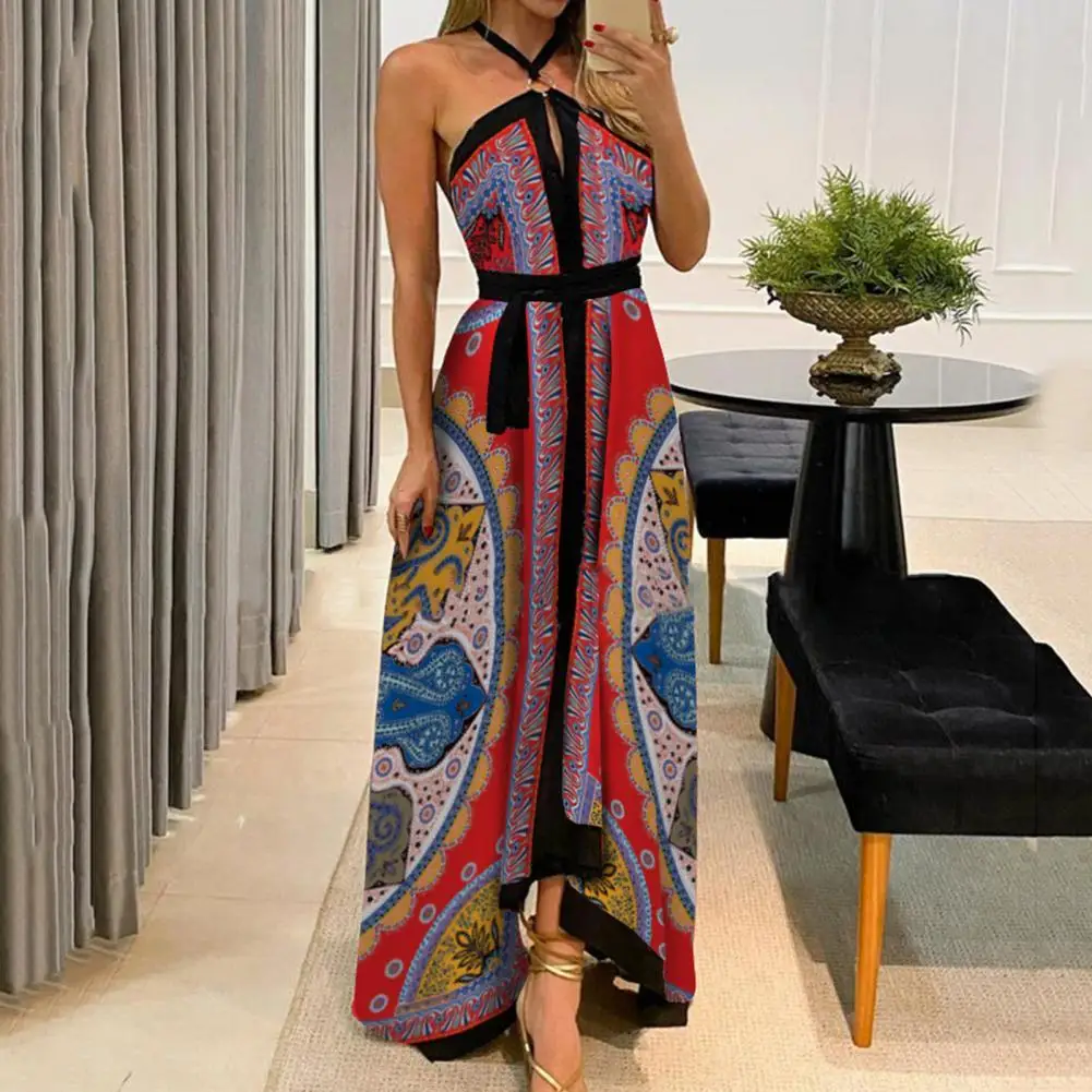 Floral Print Dresses Women Vintage Halter Off Shoulder O Neck Strapless Maxi Dress Sundress
Floral Print Dresses Women Vintage Halter Off Shoulder O Neck Strapless Maxi Dress Sundress