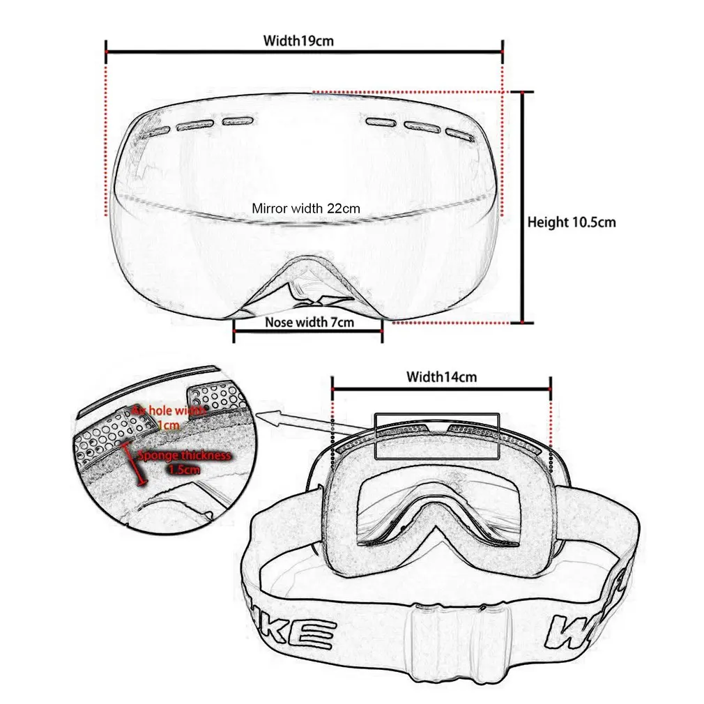 Wolfbike BYJ-018 UV400 Outdoor Safety Goggles Double-layer Windproof Skiing Goggles Anti-fog Spherical Surface Eyes Protector
Wolfbike BYJ-018 UV400 Outdoor Safety Goggles Double-layer Windproof Skiing Goggles Anti-fog Spherical Surface Eyes Protector
