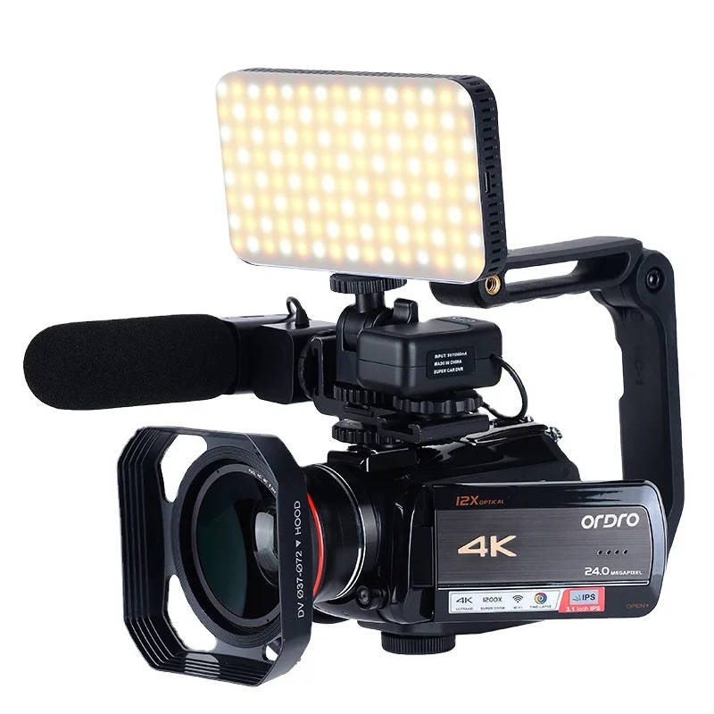 Professional Live Streaming AC5 4K UHD Resolution Camcorder Match Accessories Video Camera 
Professional Live Streaming AC5 4K UHD Resolution Camcorder Match Accessories Video Camera