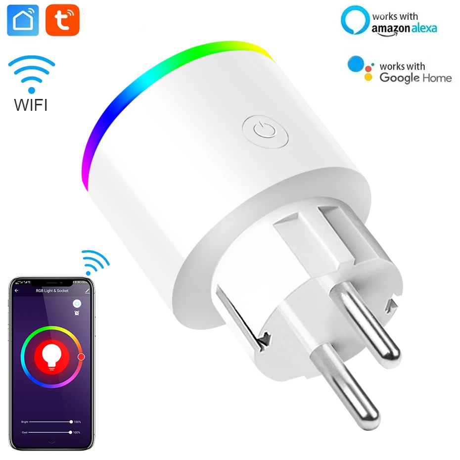 WiFi Smart Plug 16A EU Wall Socket Tuya Smart Life APP Wireless Remote Control Work With Alexa Google Home Power Monitor Timer
WiFi Smart Plug 16A EU Wall Socket Tuya Smart Life APP Wireless Remote Control Work With Alexa Google Home Power Monitor Timer