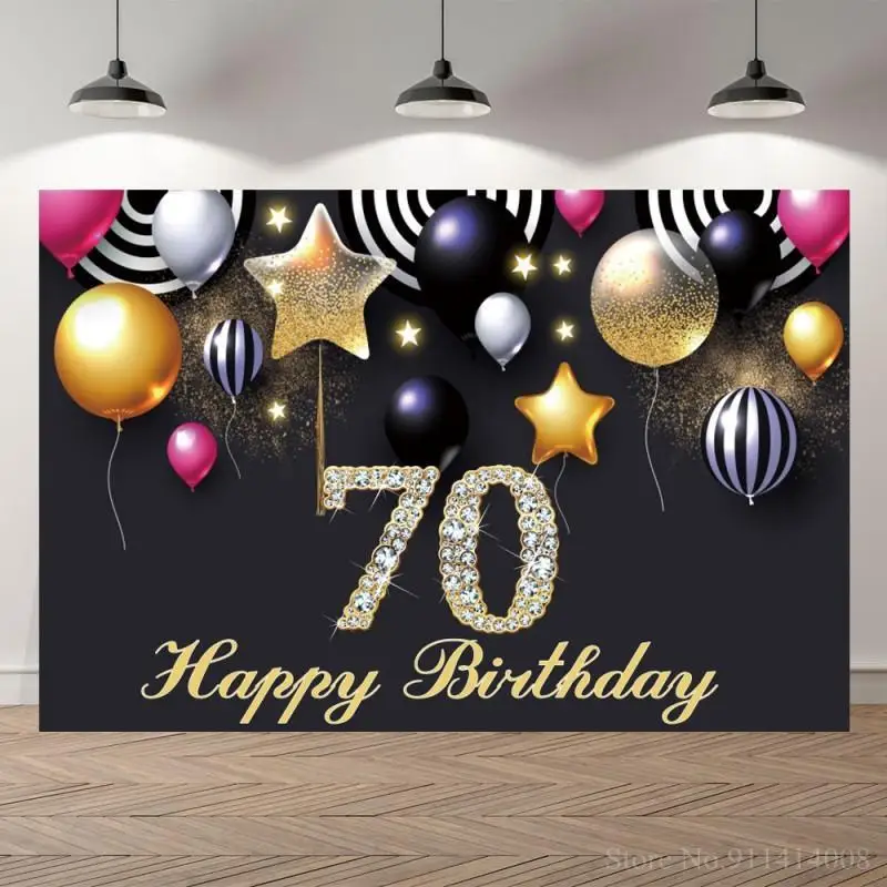 70th Birthday Theme Party Backdrop For Party Phtoography Gold Gliiter Balloons Customize Age Background For Photo Booth Studio
70th Birthday Theme Party Backdrop For Party Phtoography Gold Gliiter Balloons Customize Age Background For Photo Booth Studio