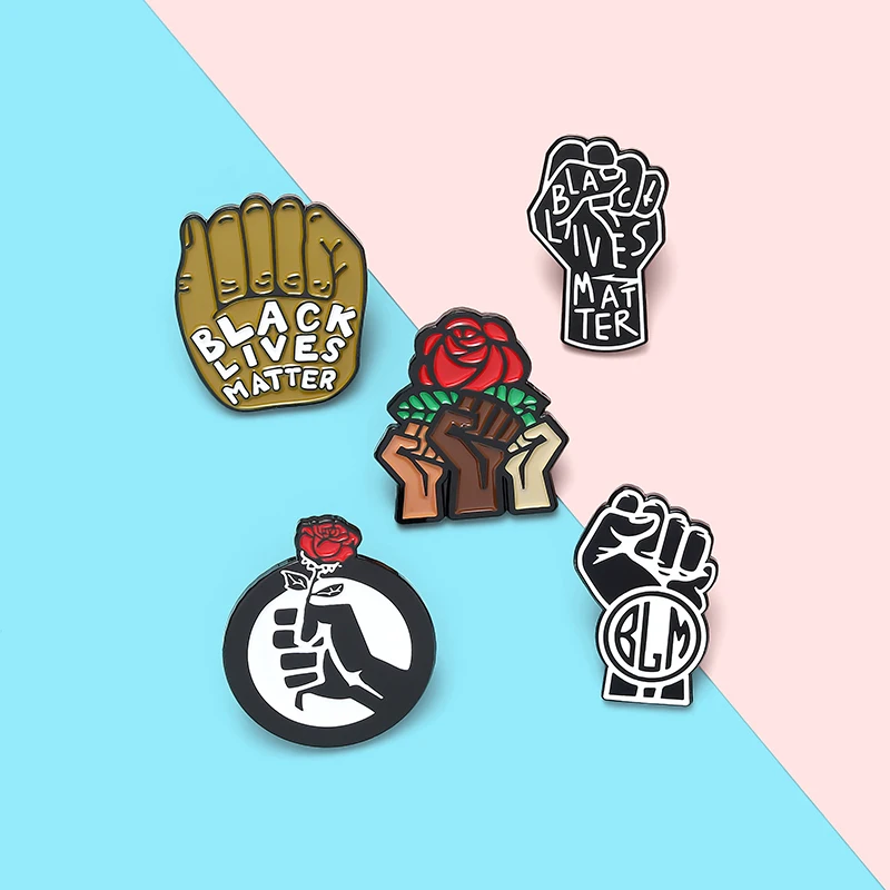 BLM Symbolic Fist Enamel Pins All beings are equal Brooches Lapel Badges Fashion Pins Gifts for Friends Wholesale Jewelry
BLM Symbolic Fist Enamel Pins All beings are equal Brooches Lapel Badges Fashion Pins Gifts for Friends Wholesale Jewelry