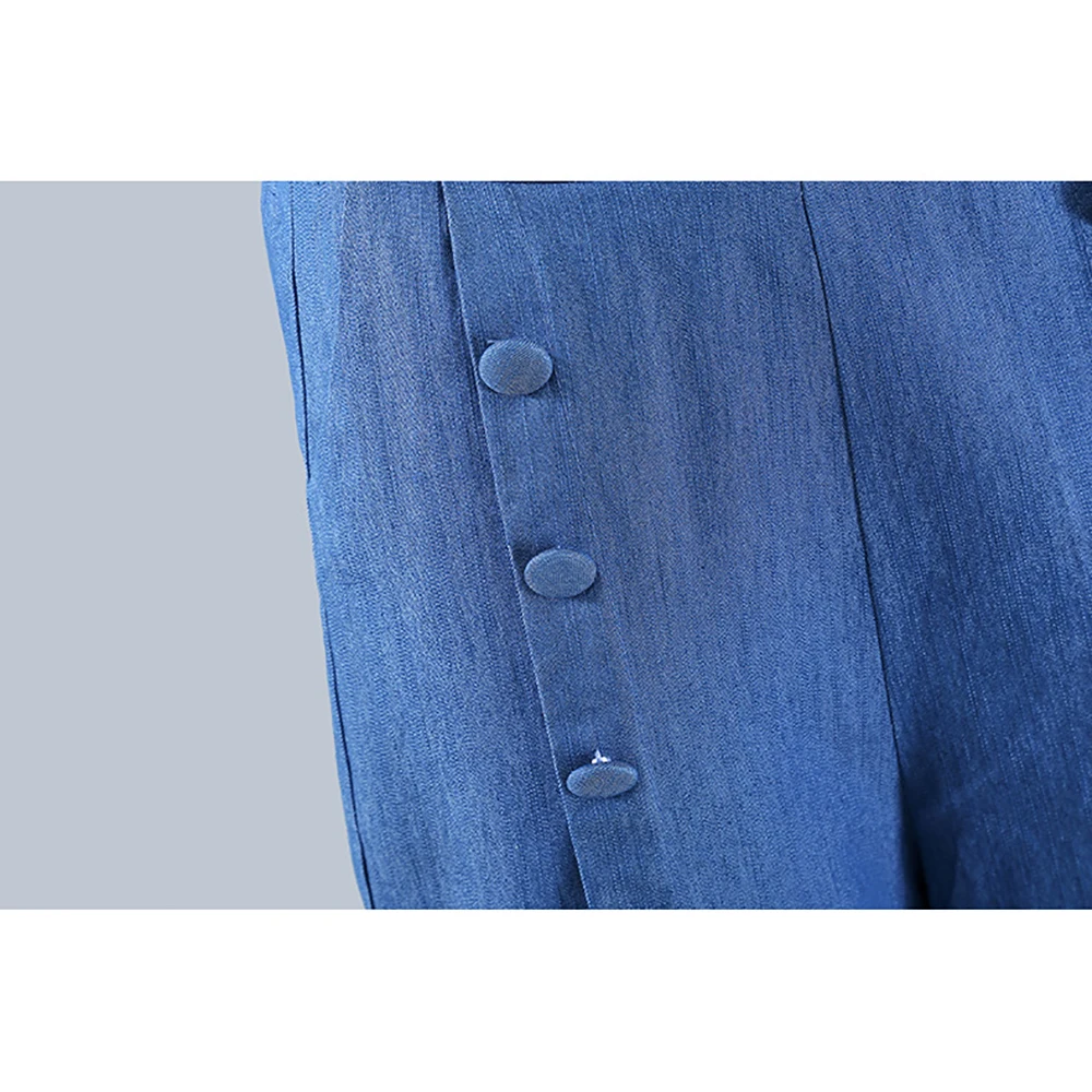 YUANYUANJYCO Summer Women Harajuku Midi Cotton Wide Leg Pants Fashion Thin Calf Length Elastic Waist Double Breasted Trousers
YUANYUANJYCO Summer Women Harajuku Midi Cotton Wide Leg Pants Fashion Thin Calf Length Elastic Waist Double Breasted Trousers