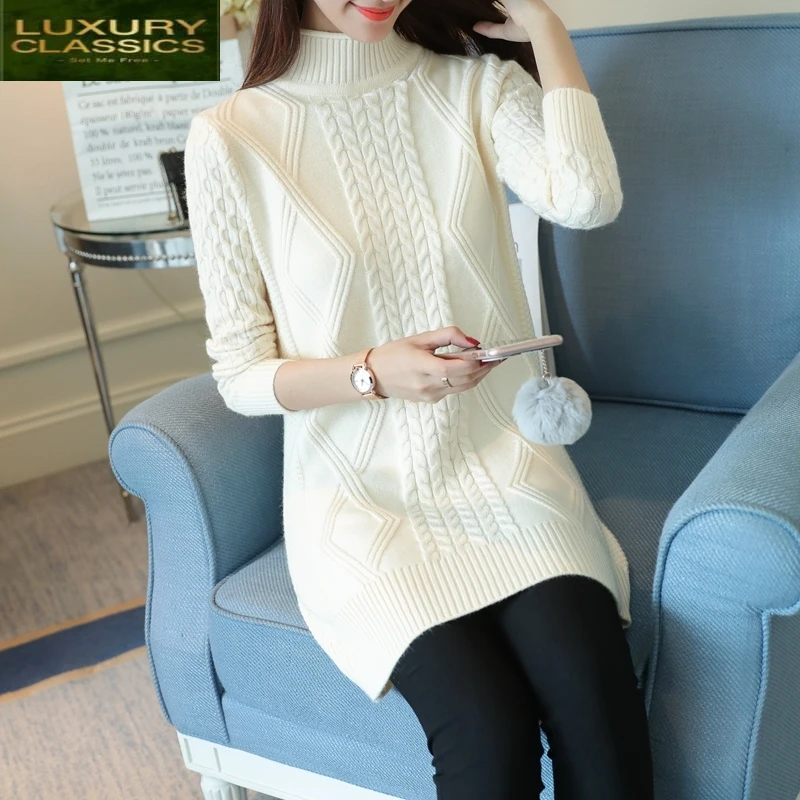 Women Turtleneck 2021 Sweater Autumn Long Pullover Thick Winter Bttom Clothes Korean Knitted Sweaters Sueter Mujer LWL777
Women Turtleneck 2021 Sweater Autumn Long Pullover Thick Winter Bttom Clothes Korean Knitted Sweaters Sueter Mujer LWL777