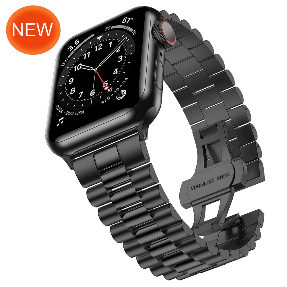The New Straps for Apple Watch 6 Se Band Series 5 4 3 44mm 40mm 42mm 38mm Strap for Iwatch Bands Luxury Stainless Steel Bracelet 
The New Straps for Apple Watch 6 Se Band Series 5 4 3 44mm 40mm 42mm 38mm Strap for Iwatch Bands Luxury Stainless Steel Bracelet