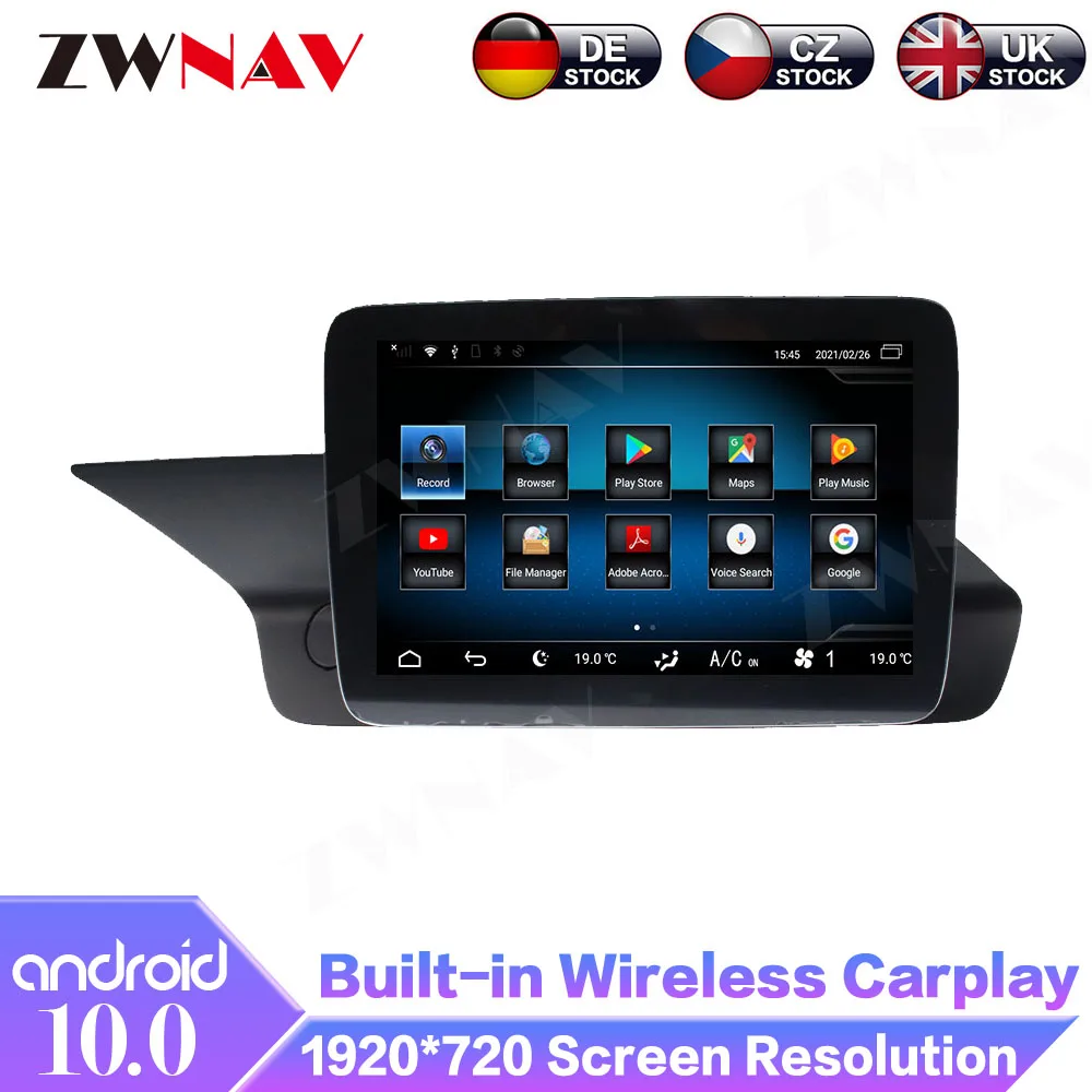 Android 10.0 8+128GB Car GPS Navigation For Benz E W212 2009 - 2012 Multimedia Player Radio 4G LTE DSP Carplay Auto ISP Screen
Android 10.0 8+128GB Car GPS Navigation For Benz E W212 2009 - 2012 Multimedia Player Radio 4G LTE DSP Carplay Auto ISP Screen