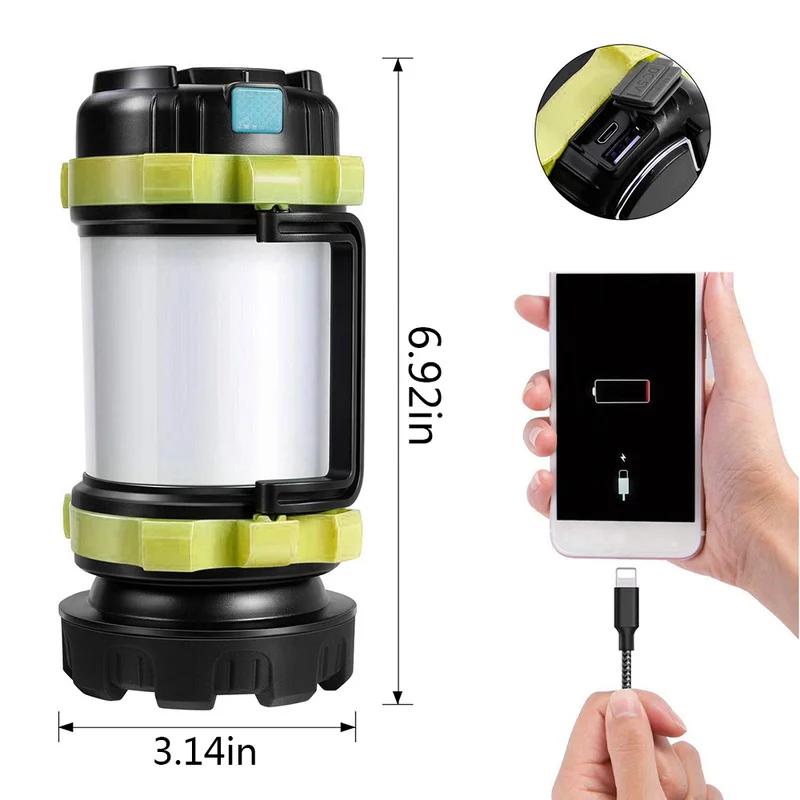 Portable LED Camping Lantern Work Equipment Outdoor Tent Light Handheld Flashlight Hiking Tool USB Rechargeable Port Spotlight
Portable LED Camping Lantern Work Equipment Outdoor Tent Light Handheld Flashlight Hiking Tool USB Rechargeable Port Spotlight