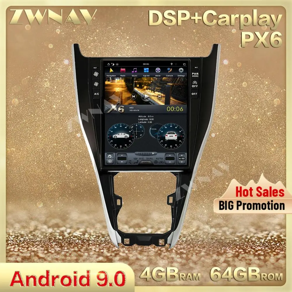 PX6 tesla style Android 9.0 Car Multimedia player For Toyota Harrier 2013-2018 car Gps Audio Radio stereo touch screen head unit
PX6 tesla style Android 9.0 Car Multimedia player For Toyota Harrier 2013-2018 car Gps Audio Radio stereo touch screen head unit