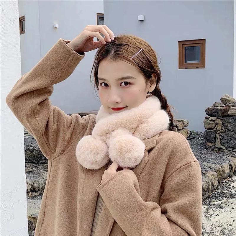 Luxury Fake Rabbit Fur Collar Scarf Women Winter Keep Warm Cross Scarves Designer Thick Solid Wool Female Hijabs Bufanda 10*90cm
Luxury Fake Rabbit Fur Collar Scarf Women Winter Keep Warm Cross Scarves Designer Thick Solid Wool Female Hijabs Bufanda 10*90cm