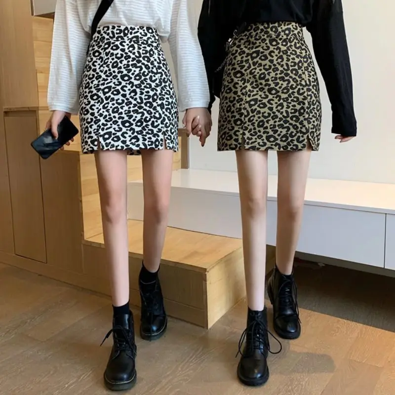 Autumn Winter Retro Leopard Print Fork High Waist A- line Skirt Female Woman Skirts Faldas Jupe
Autumn Winter Retro Leopard Print Fork High Waist A- line Skirt Female Woman Skirts Faldas Jupe