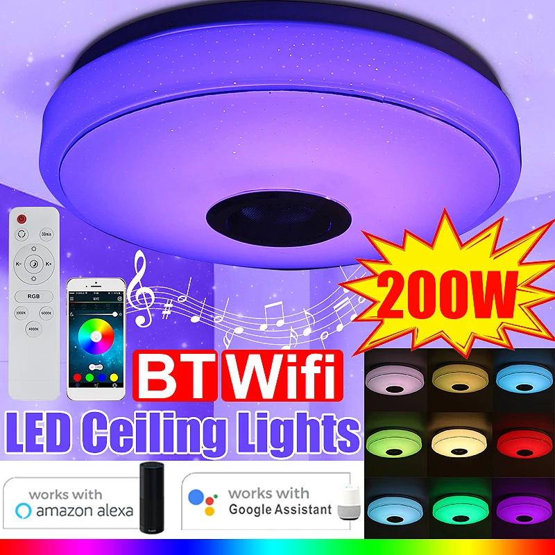 Современный RGB светодиодный потолочный светильник с Wi-Fi, 200 Вт, домашнее освещение, музыкальный светильник с приложением ing, bluetooth, лампа для с...
Современный RGB светодиодный потолочный светильник с Wi-Fi, 200 Вт, домашнее освещение, музыкальный светильник с приложением ing, bluetooth, лампа для с...