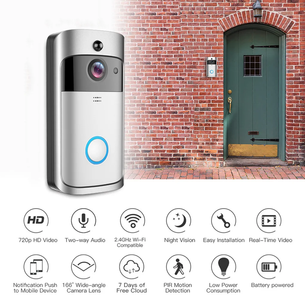 Smart Doorbell Camera Wifi Wireless Call Intercom Video-Eye for Apartments Door Bell Ring for Phone Home Security Cameras 1080P
Smart Doorbell Camera Wifi Wireless Call Intercom Video-Eye for Apartments Door Bell Ring for Phone Home Security Cameras 1080P