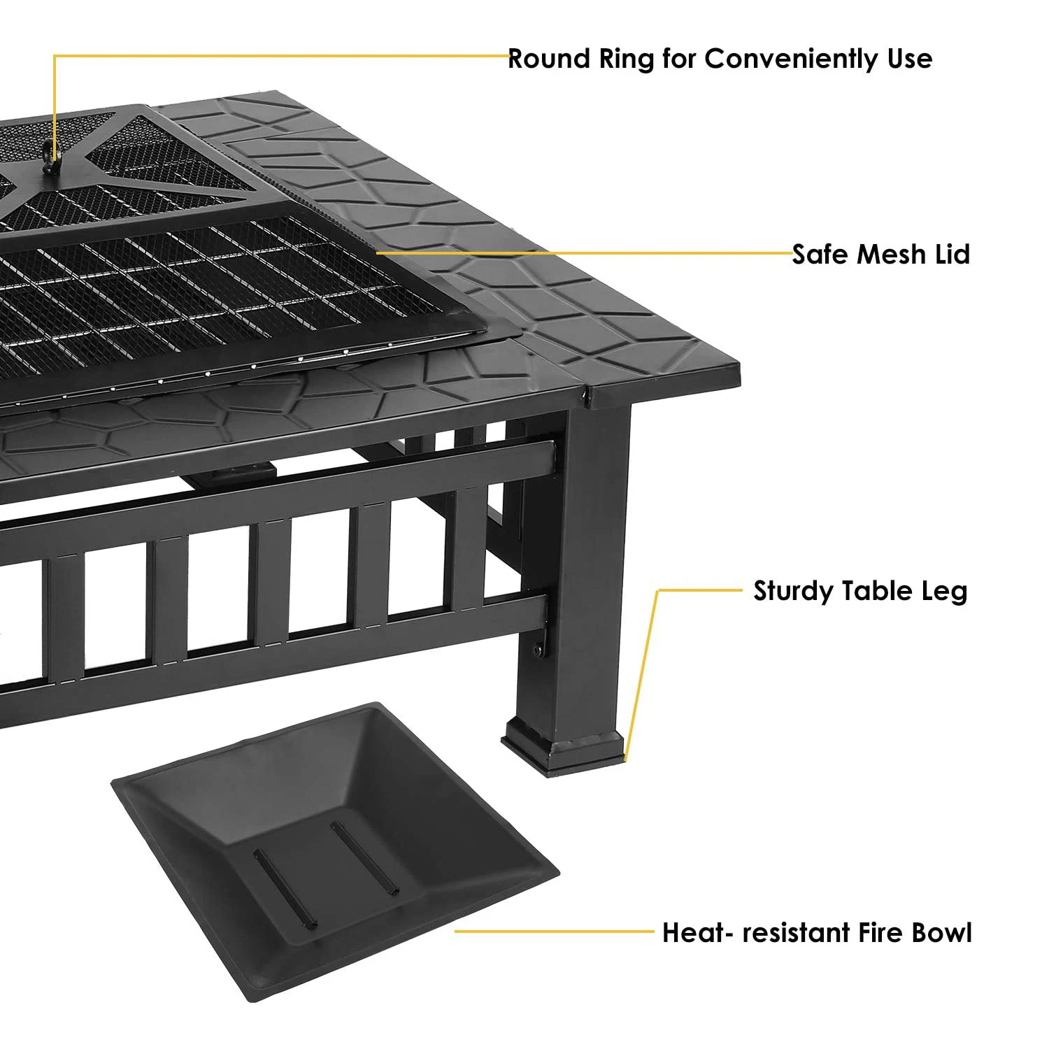 Fireplace Heater Upland Fire Pit Vertical Heater for Outdoor Camping Family Picnic Party Camping Stove Poker with Cover
Fireplace Heater Upland Fire Pit Vertical Heater for Outdoor Camping Family Picnic Party Camping Stove Poker with Cover