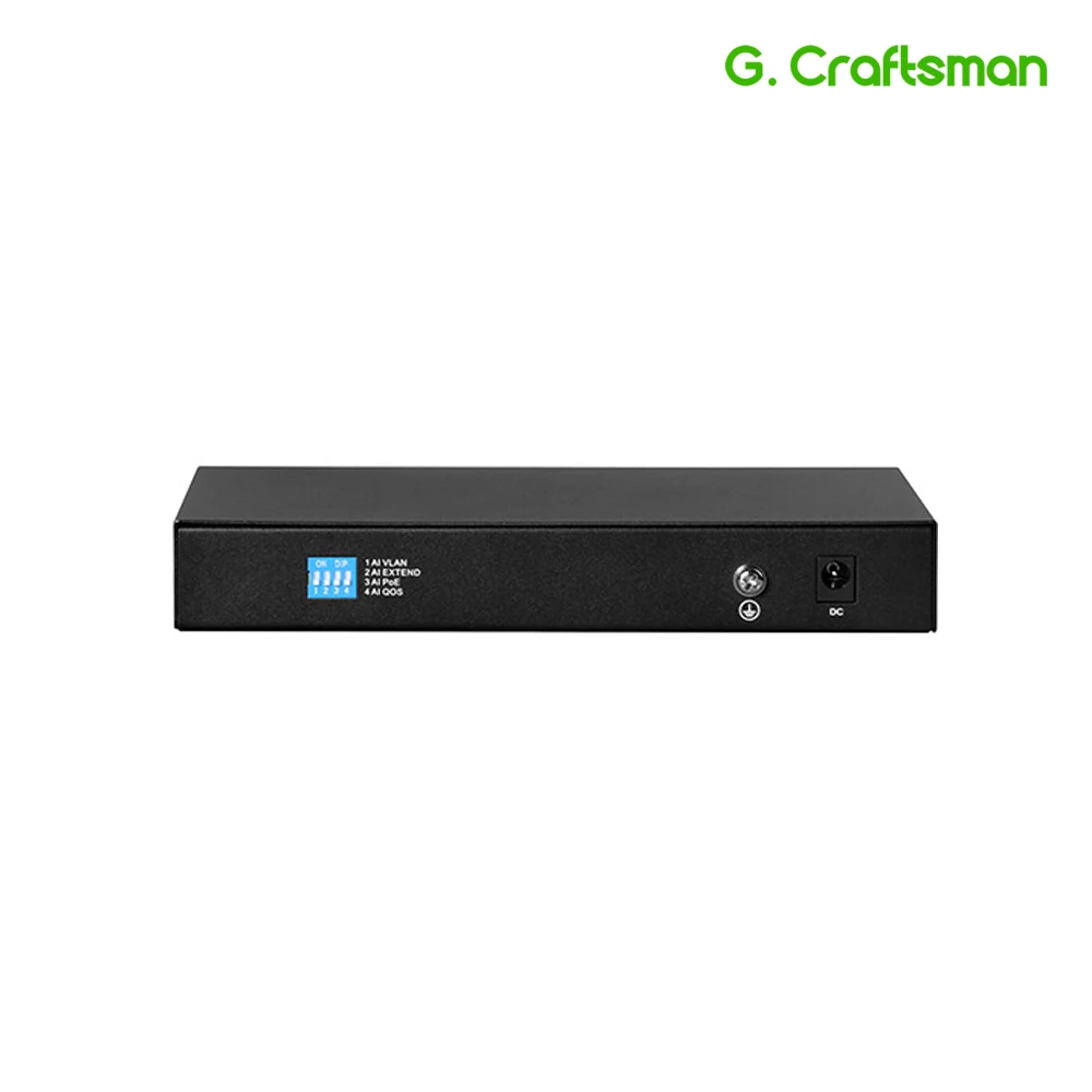 G.Craftsman Full Gigabit 8 Port Poe Switch Support IEEE802.3af/at For CCTV 5MP 8MP IP Camera Wireless AP 10/100/1000Mbps 10 Port
G.Craftsman Full Gigabit 8 Port Poe Switch Support IEEE802.3af/at For CCTV 5MP 8MP IP Camera Wireless AP 10/100/1000Mbps 10 Port