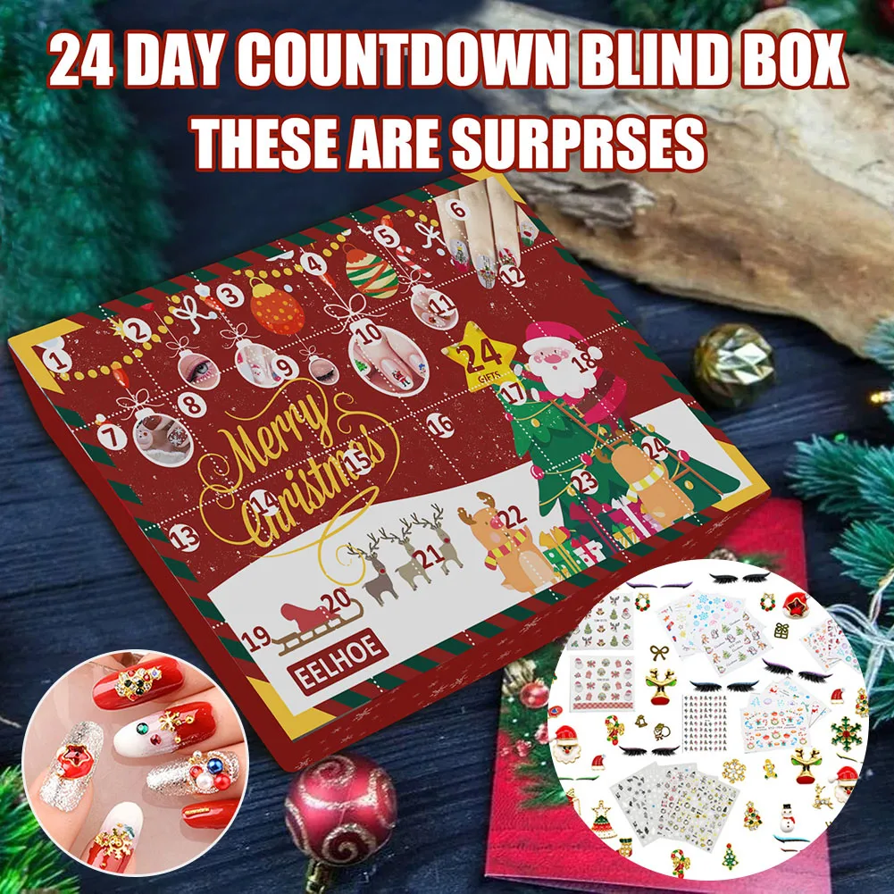 Christmas Countdown Calendar Beauty Blind Box Advent Calendar 24 Days Nail Art Stickers Surprises Xmas Gifts Manicure Equipment
Christmas Countdown Calendar Beauty Blind Box Advent Calendar 24 Days Nail Art Stickers Surprises Xmas Gifts Manicure Equipment