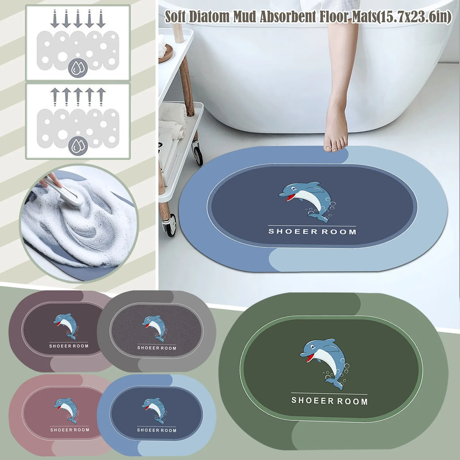 Soft Print Doormat Super Absorbent Floor Mat Non-slip Soft Microfiber Memory Foam Kitchen Bathroom Doormat Carpet
Soft Print Doormat Super Absorbent Floor Mat Non-slip Soft Microfiber Memory Foam Kitchen Bathroom Doormat Carpet