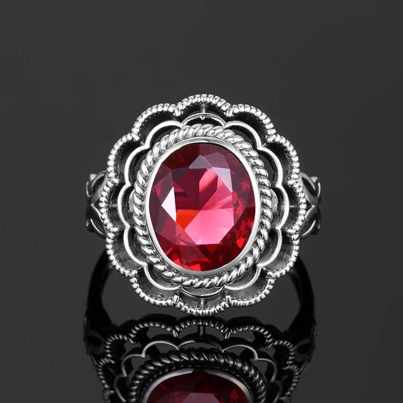 100% 925 Silver Jewelry Natural Ruby Gemstone Jewelry Rings Women's Fashion Finger Ring Party Engagement Gift Size 5-11
100% 925 Silver Jewelry Natural Ruby Gemstone Jewelry Rings Women's Fashion Finger Ring Party Engagement Gift Size 5-11