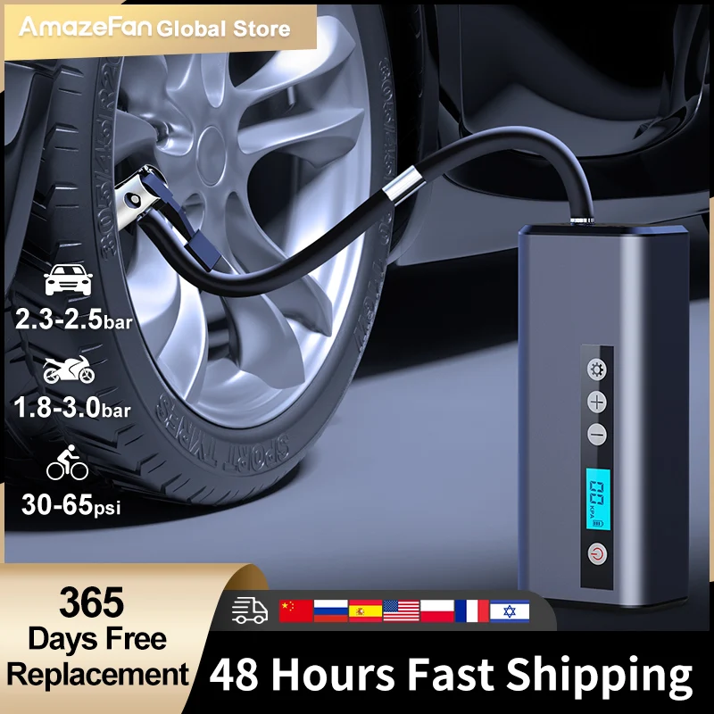 Car Electrical Air Pump Mini Portable Wireless Tire Inflatable Pump Inflator&Power Bank Air Compressor Bicycle Ball Motorcycle
Car Electrical Air Pump Mini Portable Wireless Tire Inflatable Pump Inflator&Power Bank Air Compressor Bicycle Ball Motorcycle
