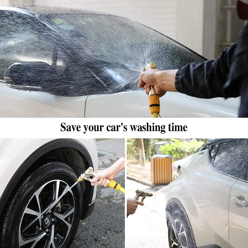 High Pressure Garden Shower Spray/Metal Spray Guns Contains Several Replacement Connections,for Car Washes, Lawn Watered
High Pressure Garden Shower Spray/Metal Spray Guns Contains Several Replacement Connections,for Car Washes, Lawn Watered