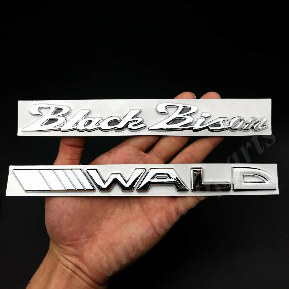 2 шт. металлический 3D хромированный Черный Бизон стильная Автомобильная Задняя