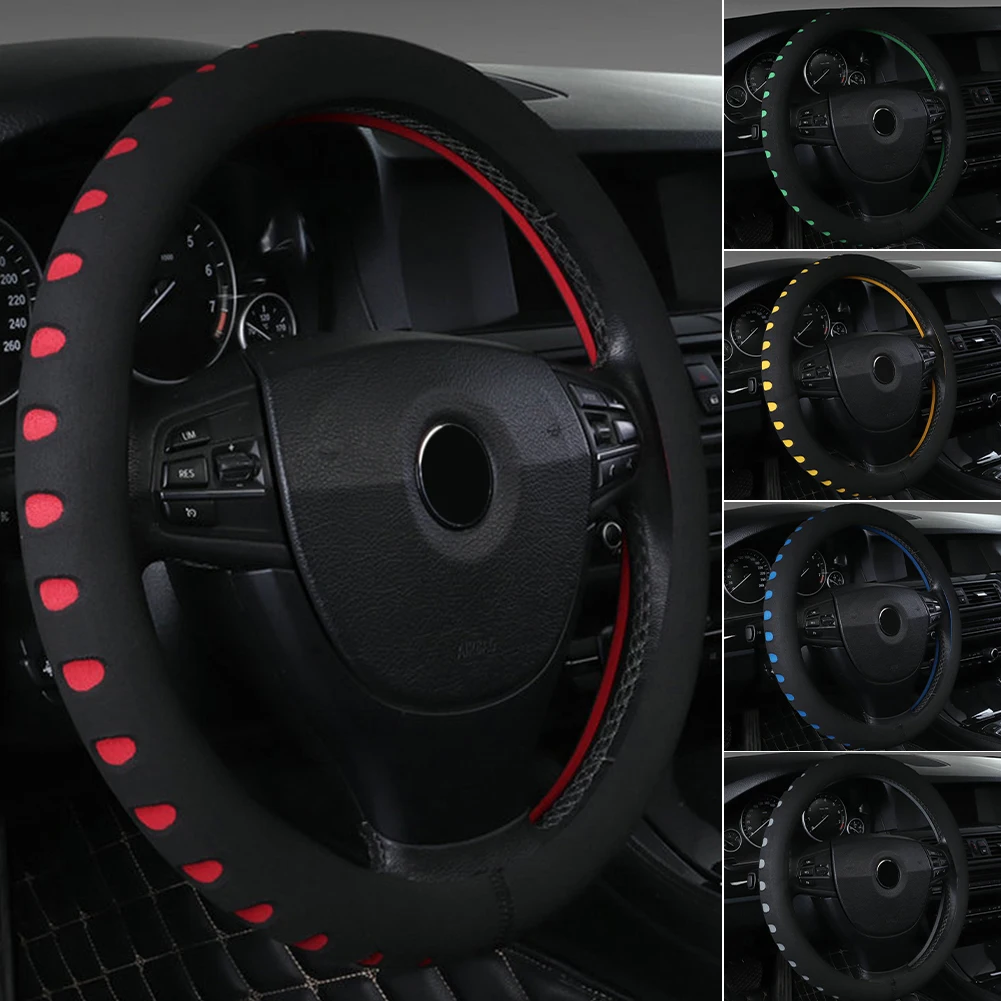 15inch Steering Wheel Cover 38cm Elastic EVA Car Steering Wheel Cover Sports Punching Non Slip Cover Auto Interior Accessories
15inch Steering Wheel Cover 38cm Elastic EVA Car Steering Wheel Cover Sports Punching Non Slip Cover Auto Interior Accessories