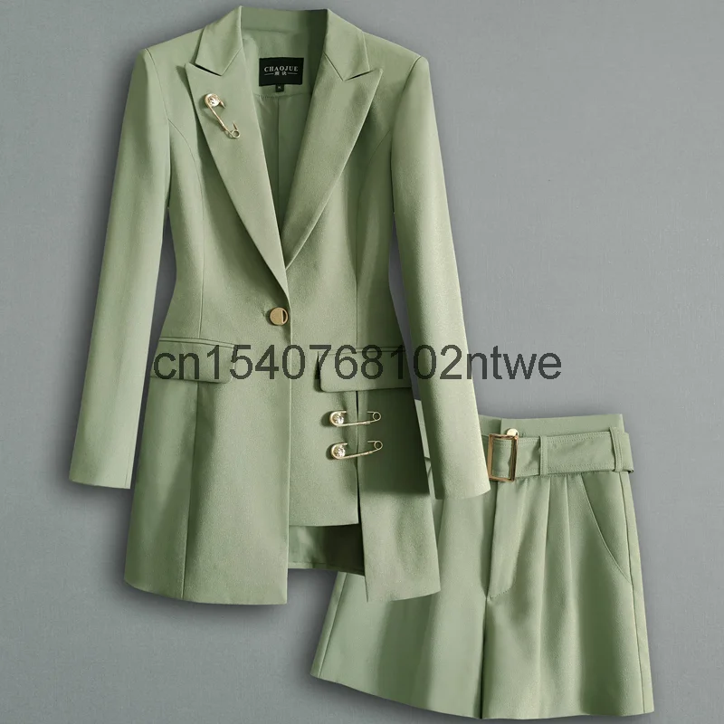 Suit top wide leg shorts two piece suit fashion suit women's 2021 early autumn new exquisite panties 2105
Suit top wide leg shorts two piece suit fashion suit women's 2021 early autumn new exquisite panties 2105