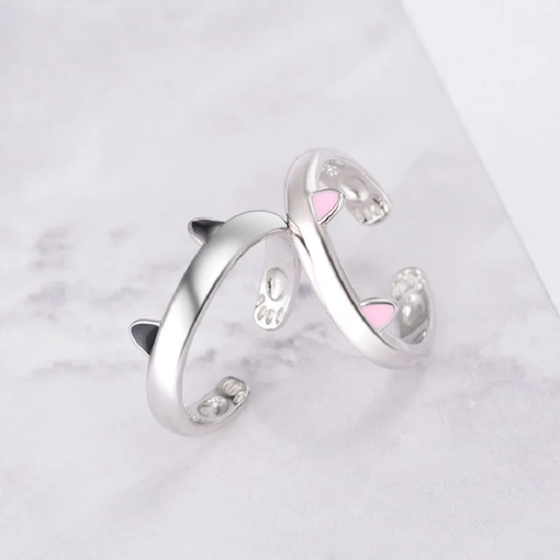 Simple And Lovely Cat Ring Black Pink Cat Ears Female Open Ring Animal Jewelry Female Girl Holiday Christmas Gift Jewelry
Simple And Lovely Cat Ring Black Pink Cat Ears Female Open Ring Animal Jewelry Female Girl Holiday Christmas Gift Jewelry