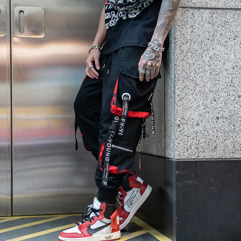 Punk Grunge Black Cargo Pants Women Hip Hop Streetwear Ribbon Pocket Joggers Harajuku Oversize Trousers For Female 2021 HH546
Punk Grunge Black Cargo Pants Women Hip Hop Streetwear Ribbon Pocket Joggers Harajuku Oversize Trousers For Female 2021 HH546