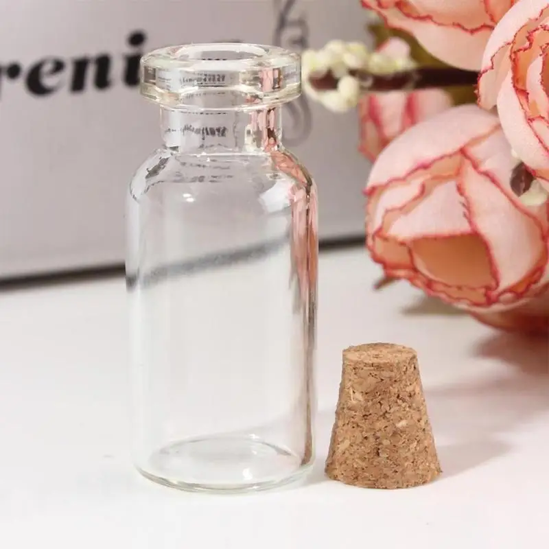 Small Bottle Containers Decoration Popular Mason Jar Message Vials Cheap Mini Glass Jars DIY Cork Stopper Ornaments | Красота и