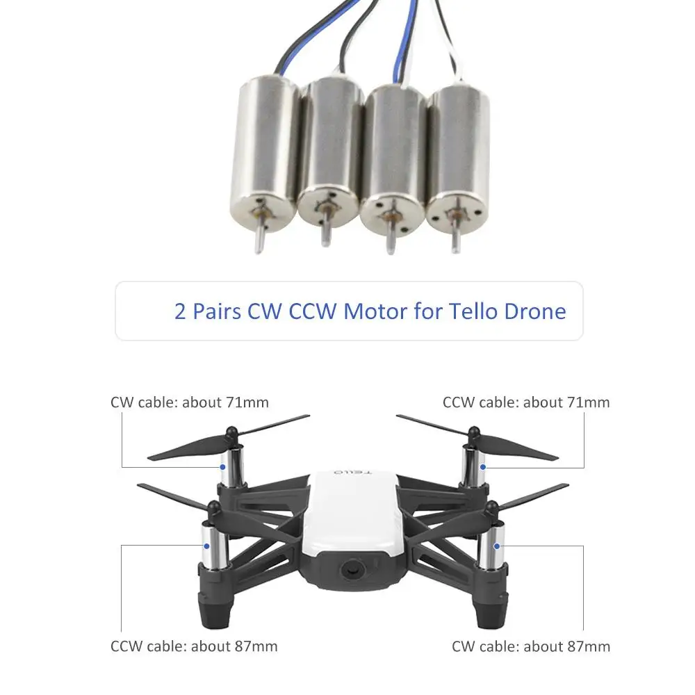 Universal Motor CW/CCW Motors for DJI Tello Mini Quadcopter Drone Repair Accessories Model
Universal Motor CW/CCW Motors for DJI Tello Mini Quadcopter Drone Repair Accessories Model