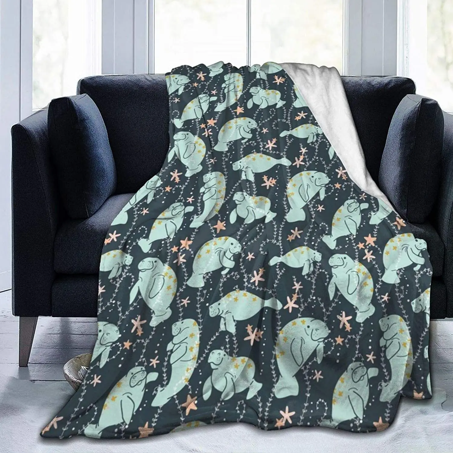 Soft Flannel Throw Blankets for Women Men Cute Manatee Sea Animals Starfish Warm Blanket Kids Adults All Season Blanket(80"X60")
Soft Flannel Throw Blankets for Women Men Cute Manatee Sea Animals Starfish Warm Blanket Kids Adults All Season Blanket(80"X60")