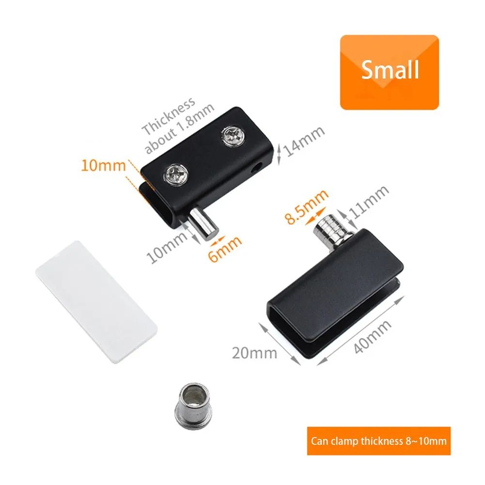 4PC Black Glass Door Hinges Stainless Steel Cabinet Pivot Hinge Clip No Drilling Furniture Hardware Accessories
4PC Black Glass Door Hinges Stainless Steel Cabinet Pivot Hinge Clip No Drilling Furniture Hardware Accessories