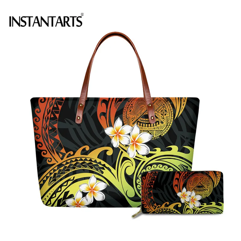 INSTANTARTS 2021 New Women Fashion 2pcs Large Capacity Handbag and Wallet Gradient Polynesian Samoa Tribal Print Shopping Tote
INSTANTARTS 2021 New Women Fashion 2pcs Large Capacity Handbag and Wallet Gradient Polynesian Samoa Tribal Print Shopping Tote