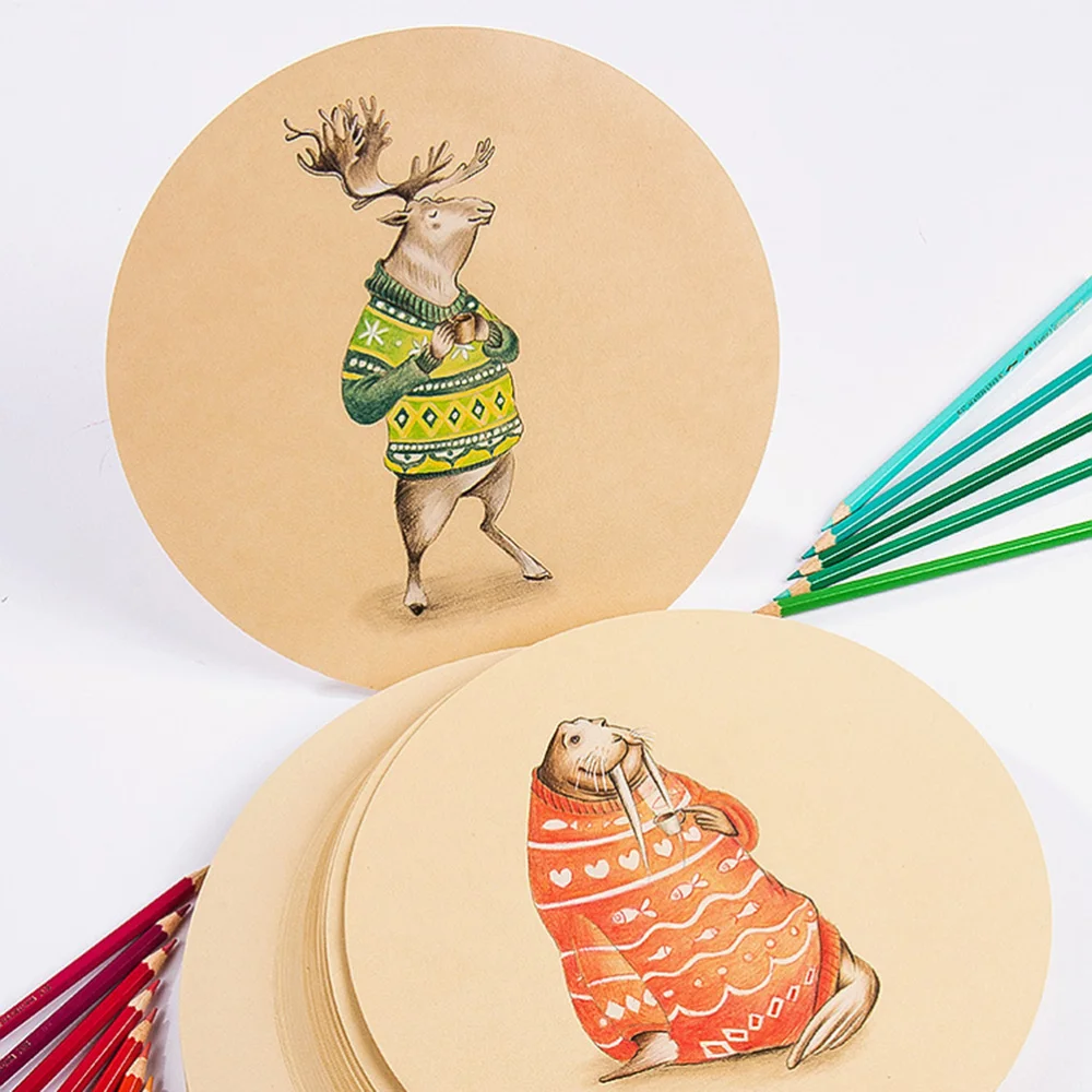 25 Sheets Round Kraft Sketch Paper Thick Drawing Pads Painting Art Supplies for Artist School (25cm Diameter)
25 Sheets Round Kraft Sketch Paper Thick Drawing Pads Painting Art Supplies for Artist School (25cm Diameter)