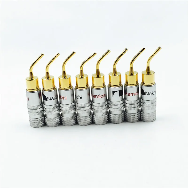 8pcs High Quality New 24K Gold Nakamichi Speaker Pin Angel 2mm Banana Plugs Speaker wire Screw Lock Connector
8pcs High Quality New 24K Gold Nakamichi Speaker Pin Angel 2mm Banana Plugs Speaker wire Screw Lock Connector